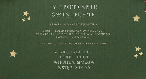 Spotkanie Świąteczne w Winnicy Mozów 6 grudnia